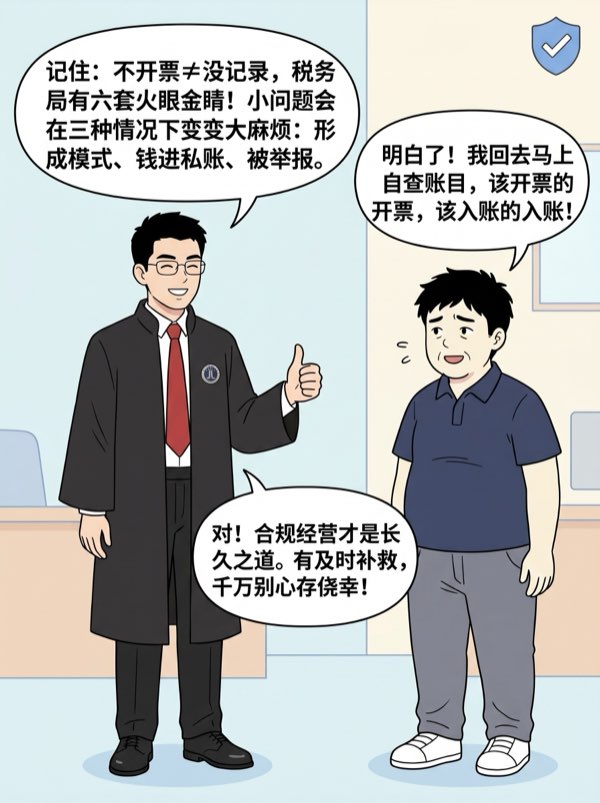 问：企业有些生意没开发票、没入账，反正金额不大，税务局能查出来吗? - 第9页
