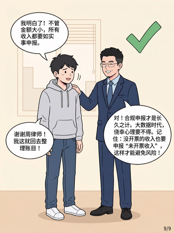 问：有些小额收入就不走公账、不申报了，税务局会发现吗?风险大吗? - 第9页